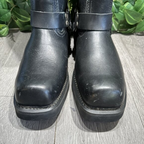 Harley Davidson Cambrelle Mega Harness Hi Biker Boots Square Toe Mens 11 91345 main image 9